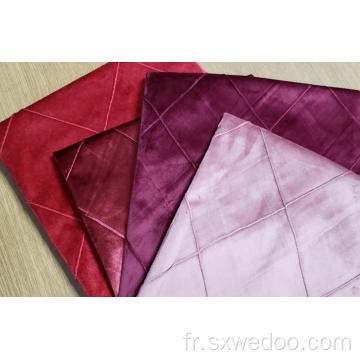 Tissu en velours hollandais à carreaux en polyester pour canapé